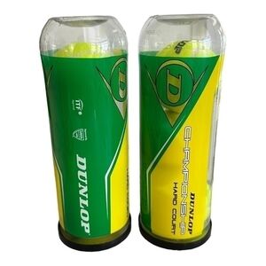 NIB 2 Dunlop CHAMPIONSHIP Hard Court Tennis Balls USTA ITF Approved Tennis Balls